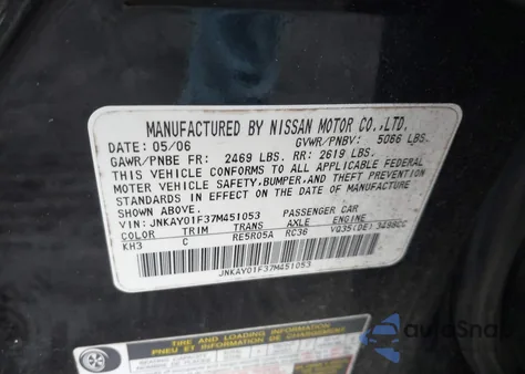 2007 Infiniti M35X z USA, uszkodzony, nr VIN JNKAY01F37M451053